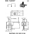 直柄侧拨动开关厂家批发直销 SK12E13