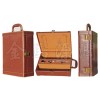 豪华棕色双支皮盒，红酒酒盒包装，双支酒盒，皮酒盒北京红酒盒