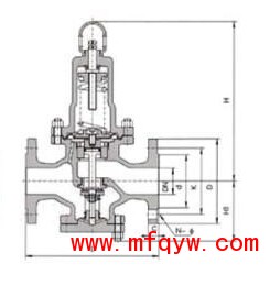 y63h高温高压蒸汽减压阀结构图