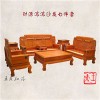 王义红木古典大红酸枝沙发实木组合大师手工雕刻红木家具