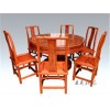 大红酸枝圆桌价格定位 王义大师红木圆桌家具古典与现代完美结合