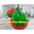 装饰水果玻璃钢仿真草莓雕塑采摘节开幕生产厂家