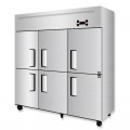 三门峡不锈钢四门六门冰箱 食堂冰箱厨房冷冻保鲜柜厂家