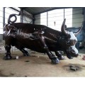 铜牛雕塑-大力神牛-博创雕塑