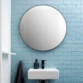 不锈钢镜框装饰镜子酒店餐厅墙创意圆挂镜卫生间化妆镜