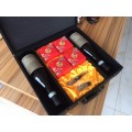 红酒月饼盒 红酒双支皮盒 红酒包装盒