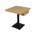 餐厅木质餐桌定做，带抽屉桌子款式，茶餐厅桌椅供应