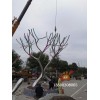 商业广场大型不锈钢七彩树雕塑安装效果图