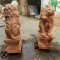 欧式狮子石雕别墅门口西方石狮子雕塑摆件报价