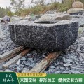 河北庭院镜面石 任丘黑色异型加工石材 黑山石自营石场