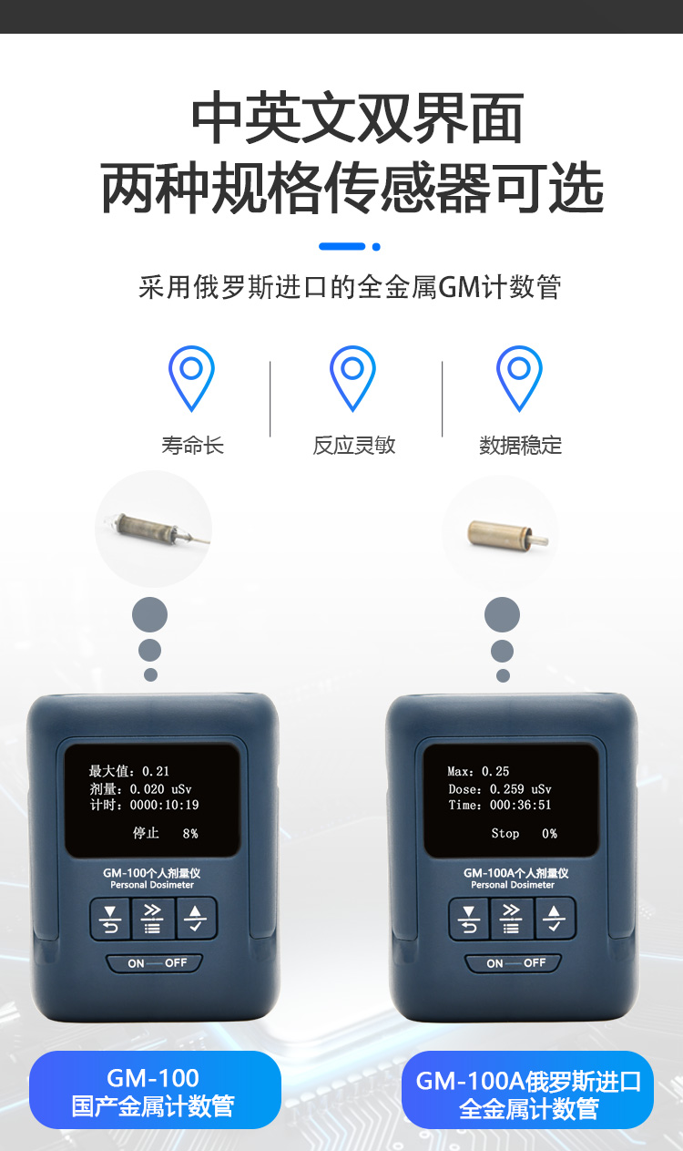 吉林个人剂量辐射报警仪-GM-100A万仪