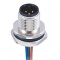 科迎法电气M12防水插座圆形连接器 焊线型和焊板型